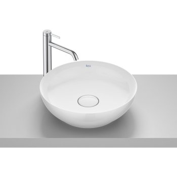 Lavoar pe blat ROCA Bol, rotund, Ø 43 cm, alb